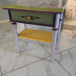 Side Table With Drawer - Solid Wood