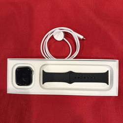 Apple Watch Gen 9 Series 9 41mm Midnight Aluminum - New Black Band SEE DES