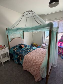 Twin bed frame with mattress