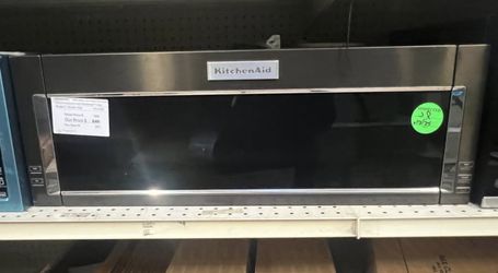 KitchenAid 30" 1.1 Cu FT Low Profile Over-the-Range Microwave W/ Built-in Convertible Venting Hood