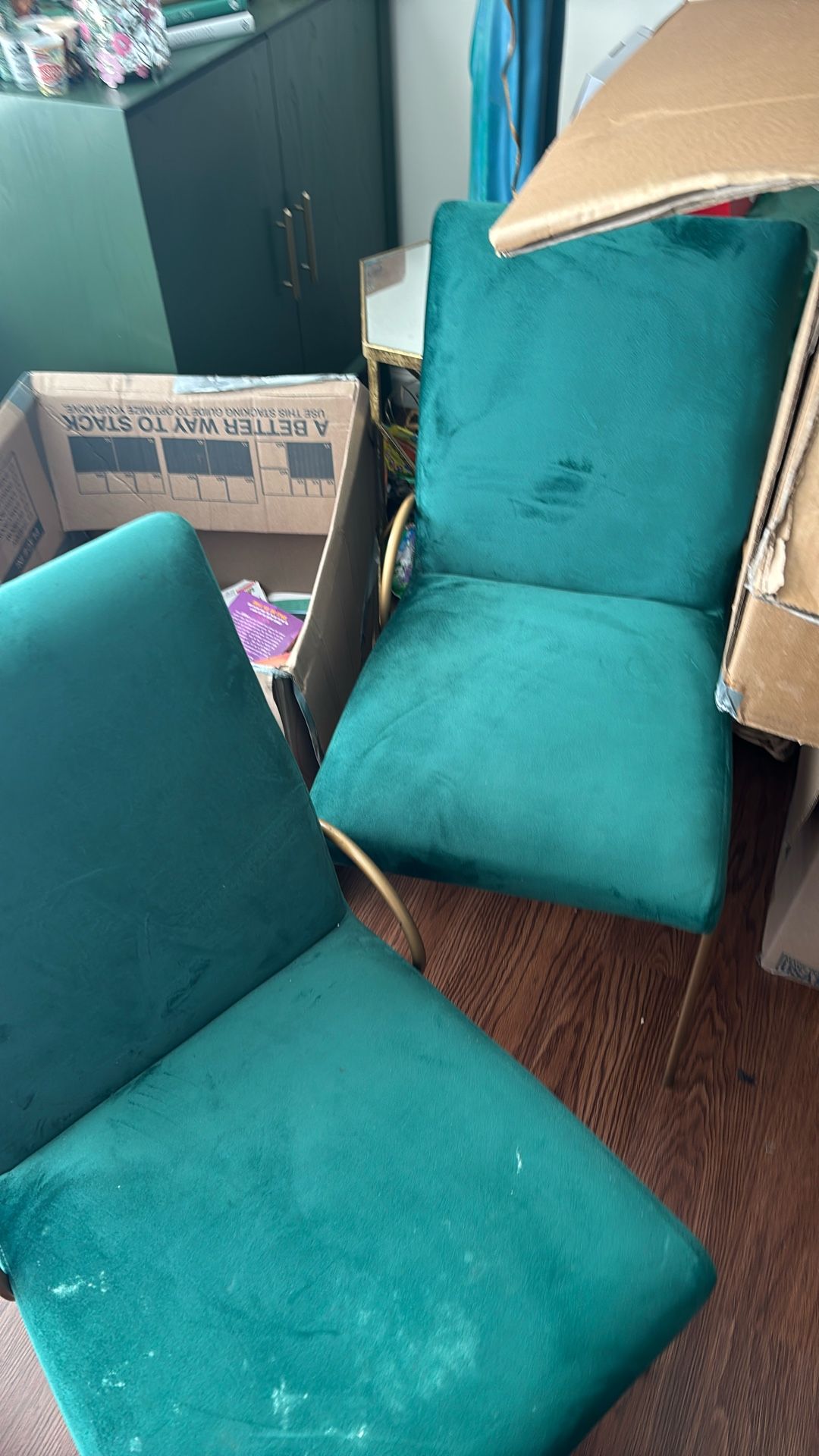 2 Green Accent Chairs