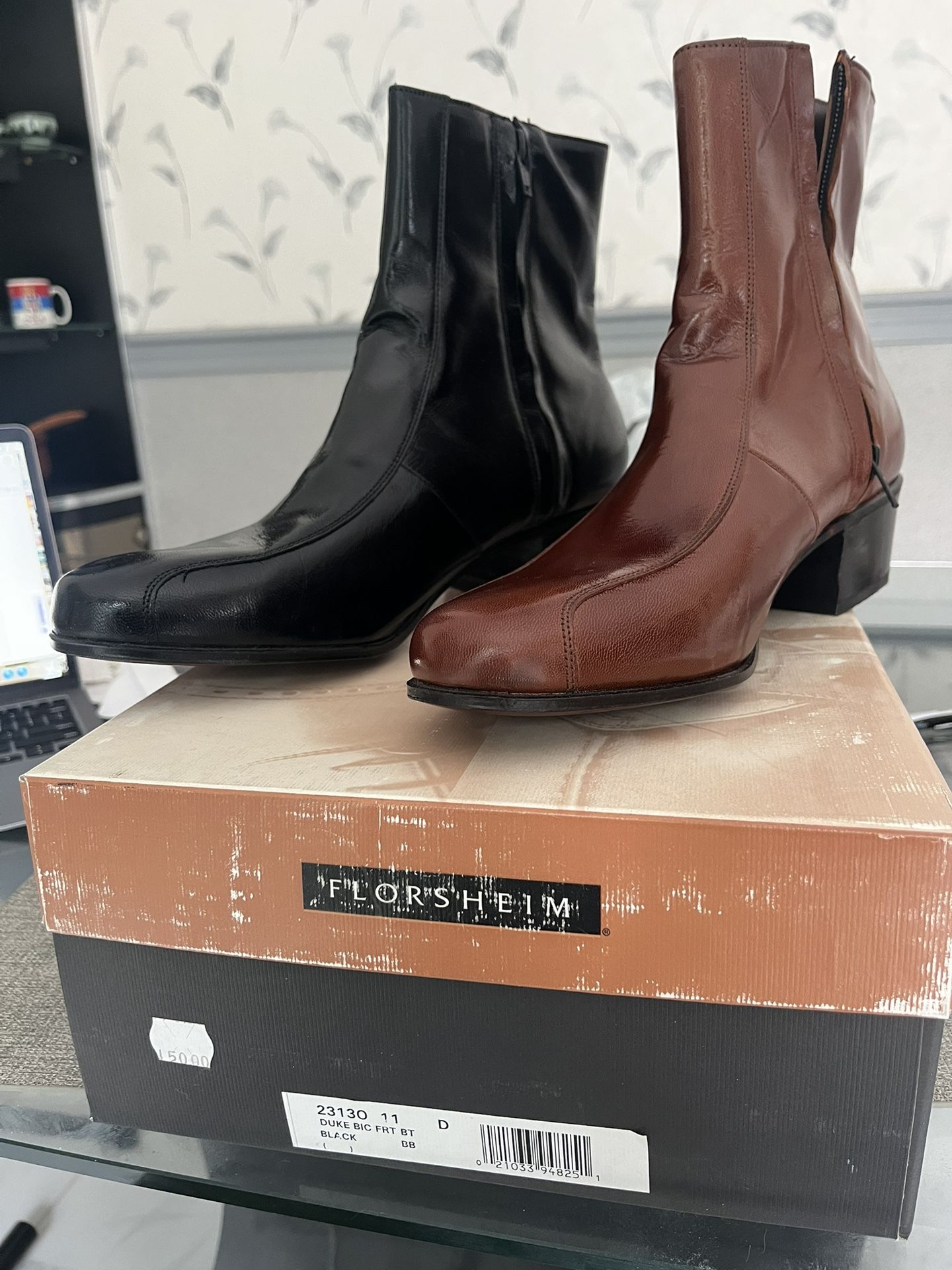 11D Florsheim Men’s Boots 4 Pair New Priced Each