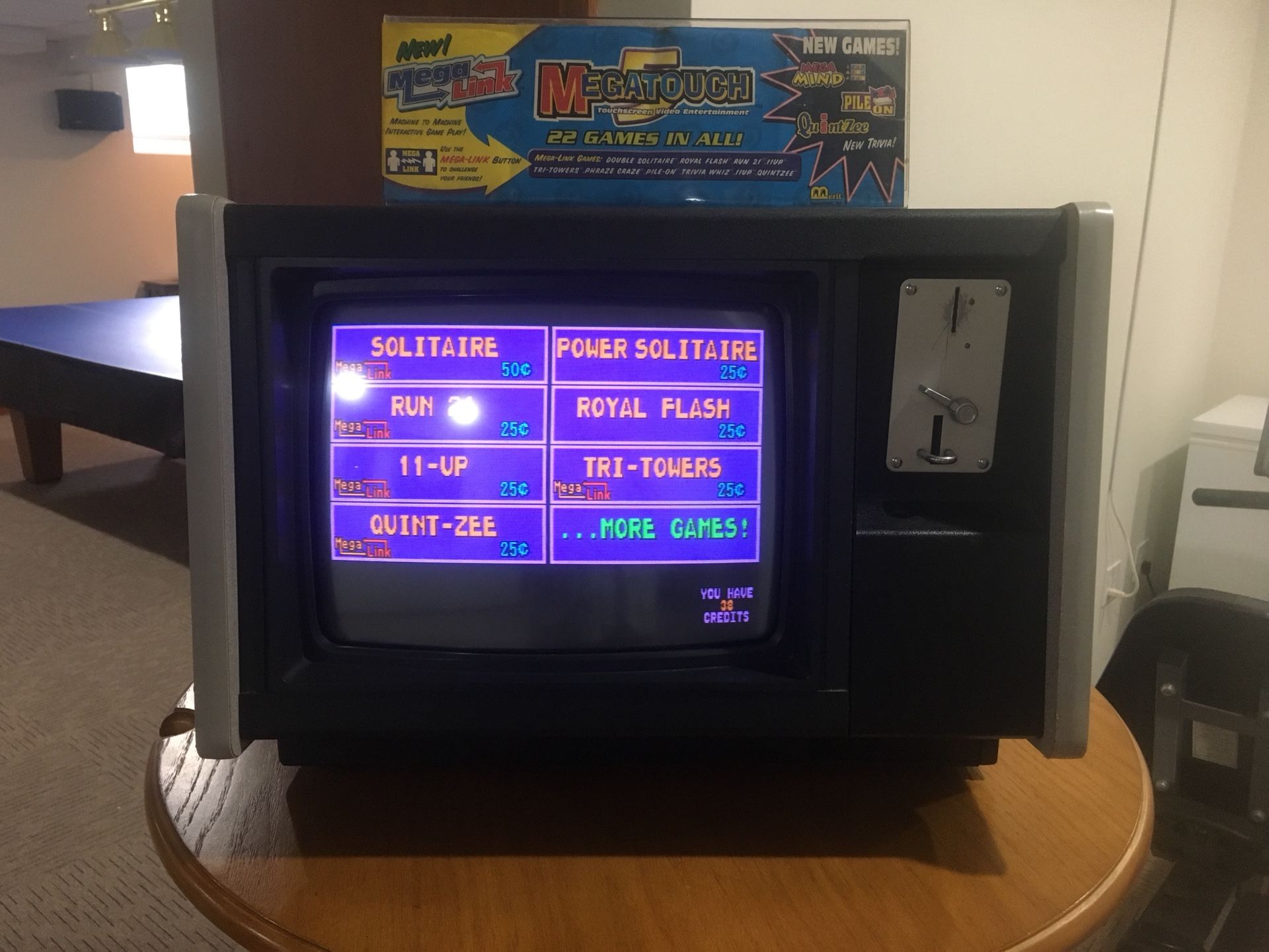 1997 Merit Megatouch 5 Multi-game Touchscreen Bar Arcade Machine