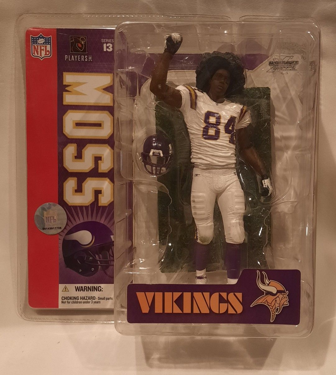Randy Moss 2006 McFarlane NFL Series 13 Figure Minnesota Vikings Afro Variant