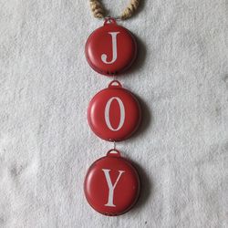 JOY Hanging Decor w Bells In Each Letter