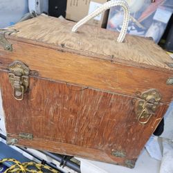 Vintage Wood Fishing Tackle Box