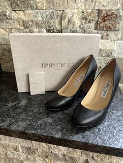 Jimmy Choo Laria 100 Leather Shoes SZ 37.5