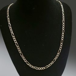 14kt Two-Tone Gold Figaro Link Chain 24" 