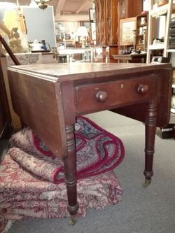 drop leaf with drawer table