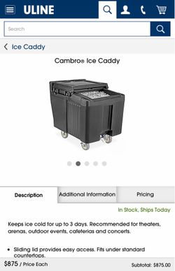Cambro ice caddy