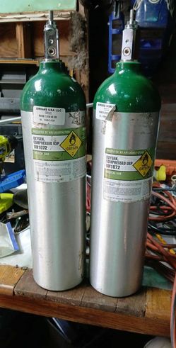 Two 15 Cubic Ft Compressed Air Tanks - $80