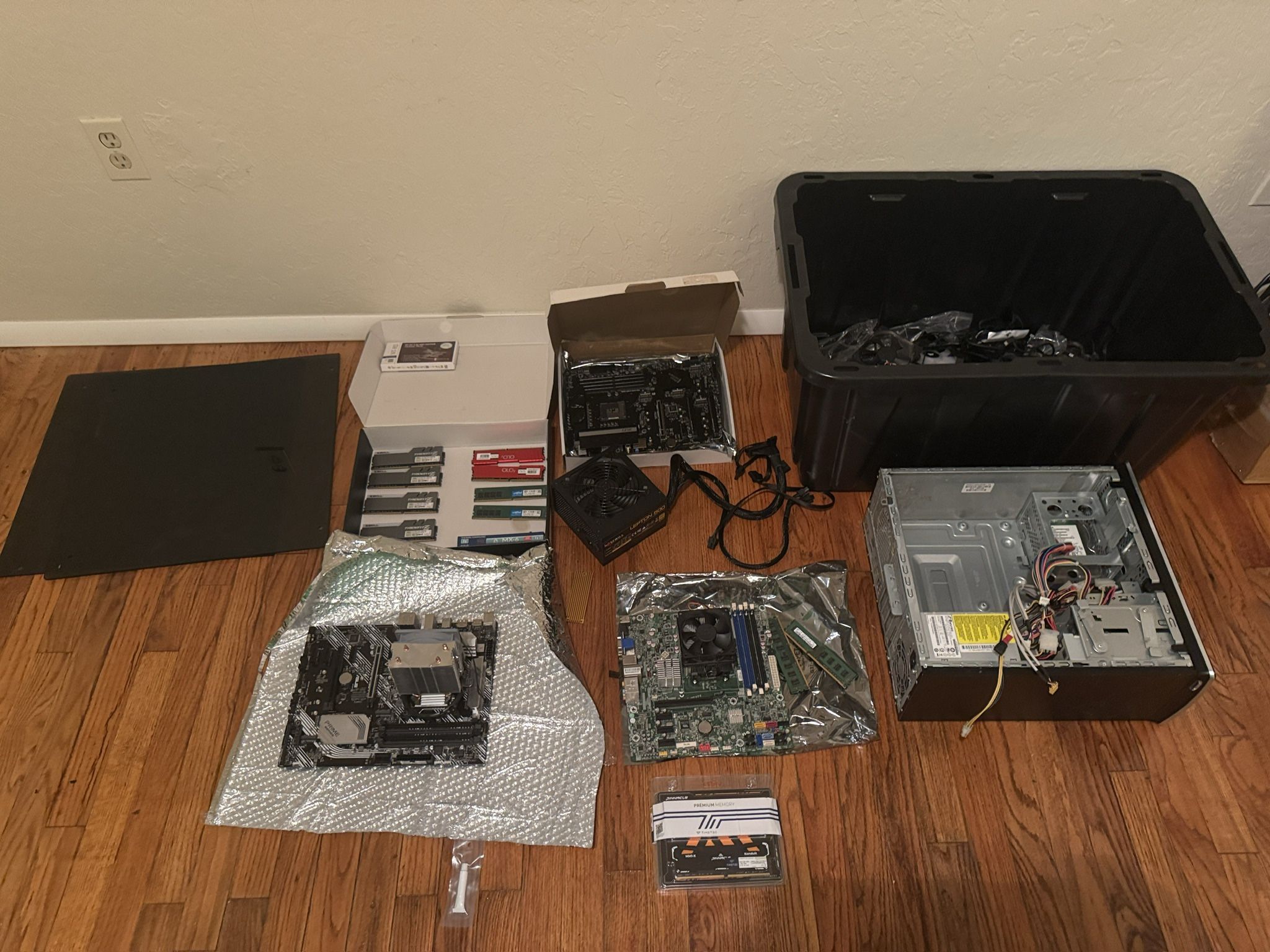 🖥️ PC Parts Lot – Motherboards, RAM, PSU, Fans, Thermal Paste – MUST GO – All Together