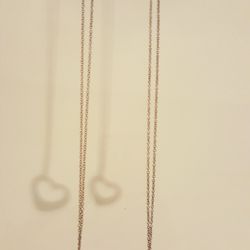 Tiffany Silver Heart Necklace Small & Medium 