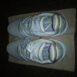  New Louis Vuitton White And Off White Tennis Shoes 