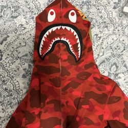 Bape Red Hoodie 