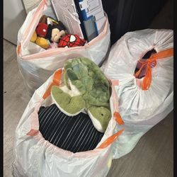 3 Full Bags Of Plush