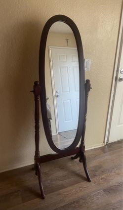 Moving Sale-Wooden Cheval Floor Mirror
