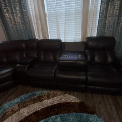 Brown Leather Couch