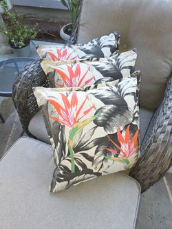 Tropical pillows outdoor