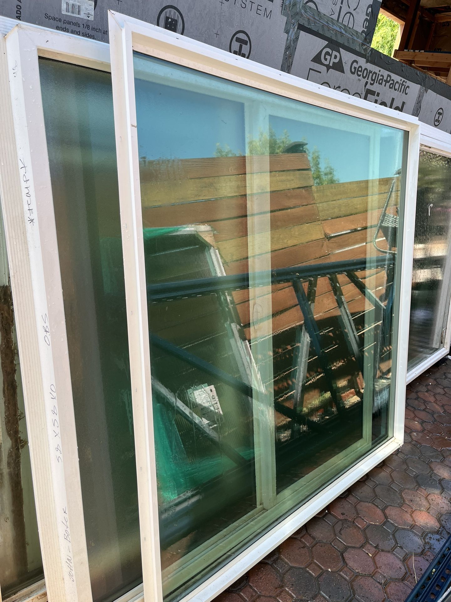 New Dual Paned Vinyl Picture Window 59"X 59.5"