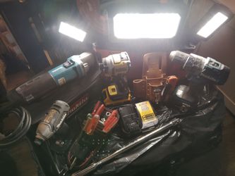 Bundle of tools Milwaukee DeWalt Makita all different brands ready to use
