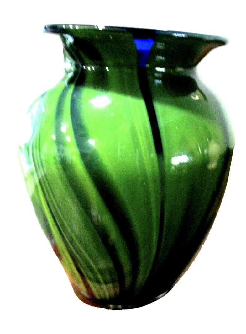 Vintage Green/Blue Swirl Vase