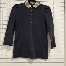 Authentic BURBERRY Long Sleeve black Top/Shirt, size S
