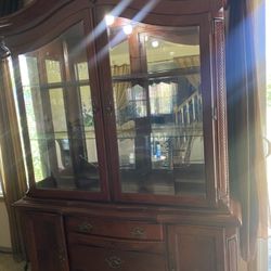Mahogany China Hutch