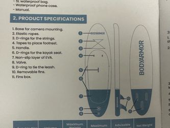 Stand Up Paddle Board- Inflatable  10ft 6in