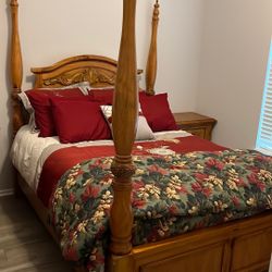 Queen Bed + Dresser with Mirror +  Night Stands