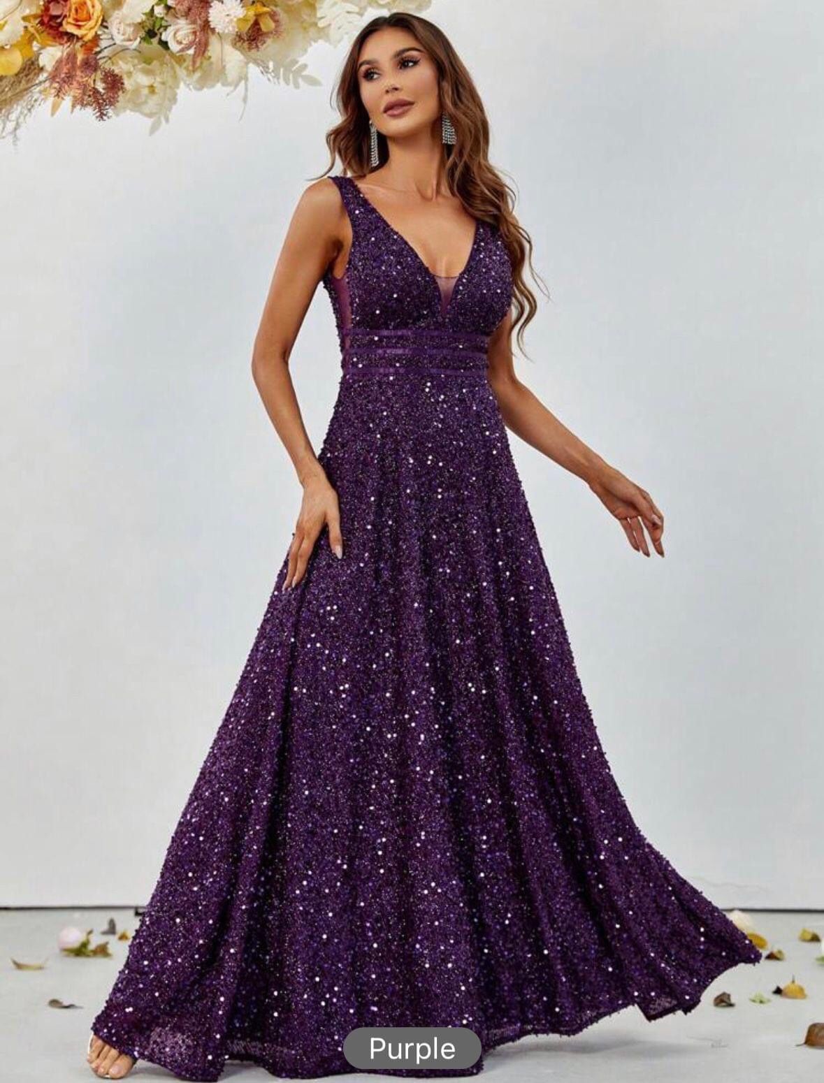 Prom Party Dress Purple 