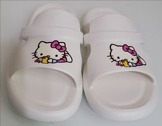Hello Kitty White Slide Sandals