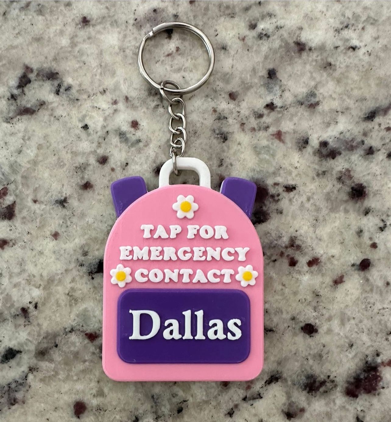Emergency Contact Keychain