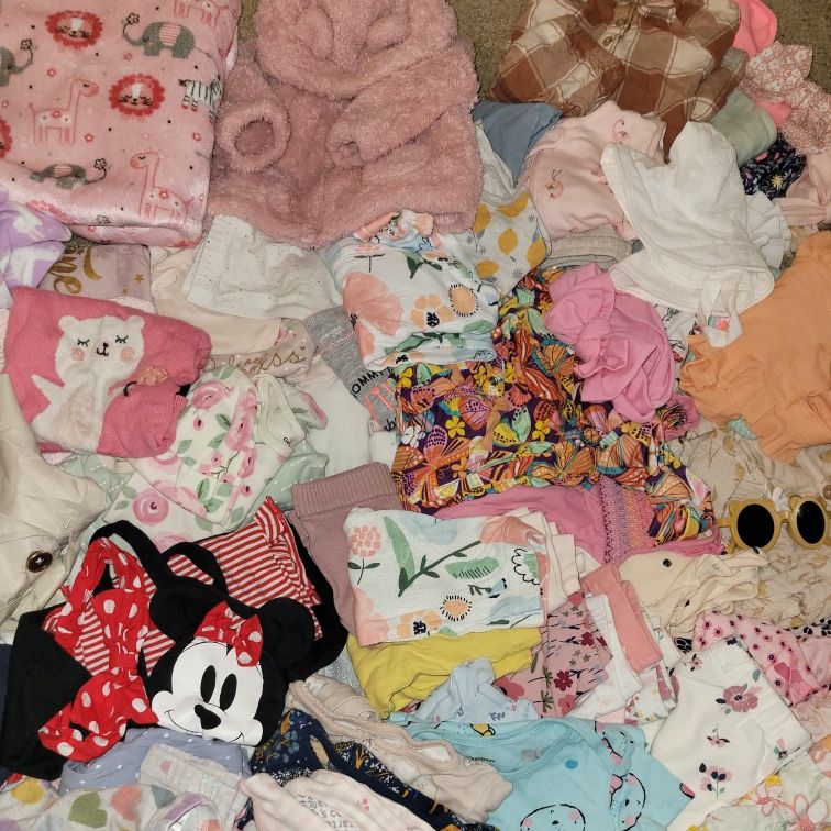 Lot of Baby Girl Clothes Up to 12 Months