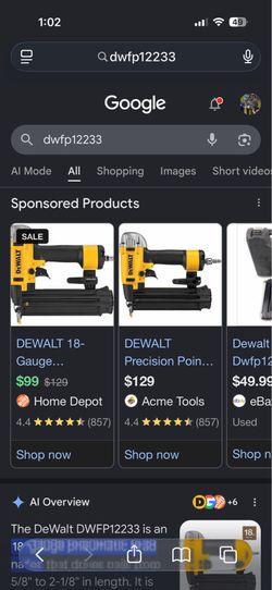 Porter cable and dewalt 18gauge brad nailer