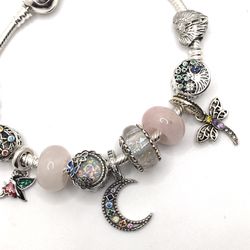Pandora Bracelet With x1 Pandora Bead Plus ‘Fairies Chakra ‘ 925 Charms