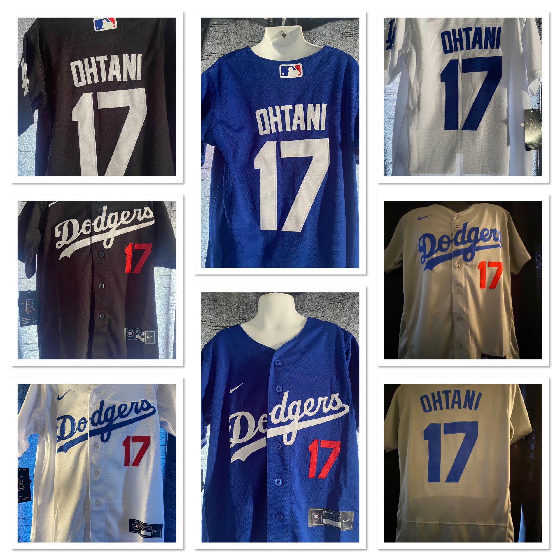 Youth, Women & Men Shohei Ohtani #17 Men's Los Angeles Dodgers Nike Blue Black Gray White Jersey May 16 2024 Shohei Ohtani Bobble Head Day