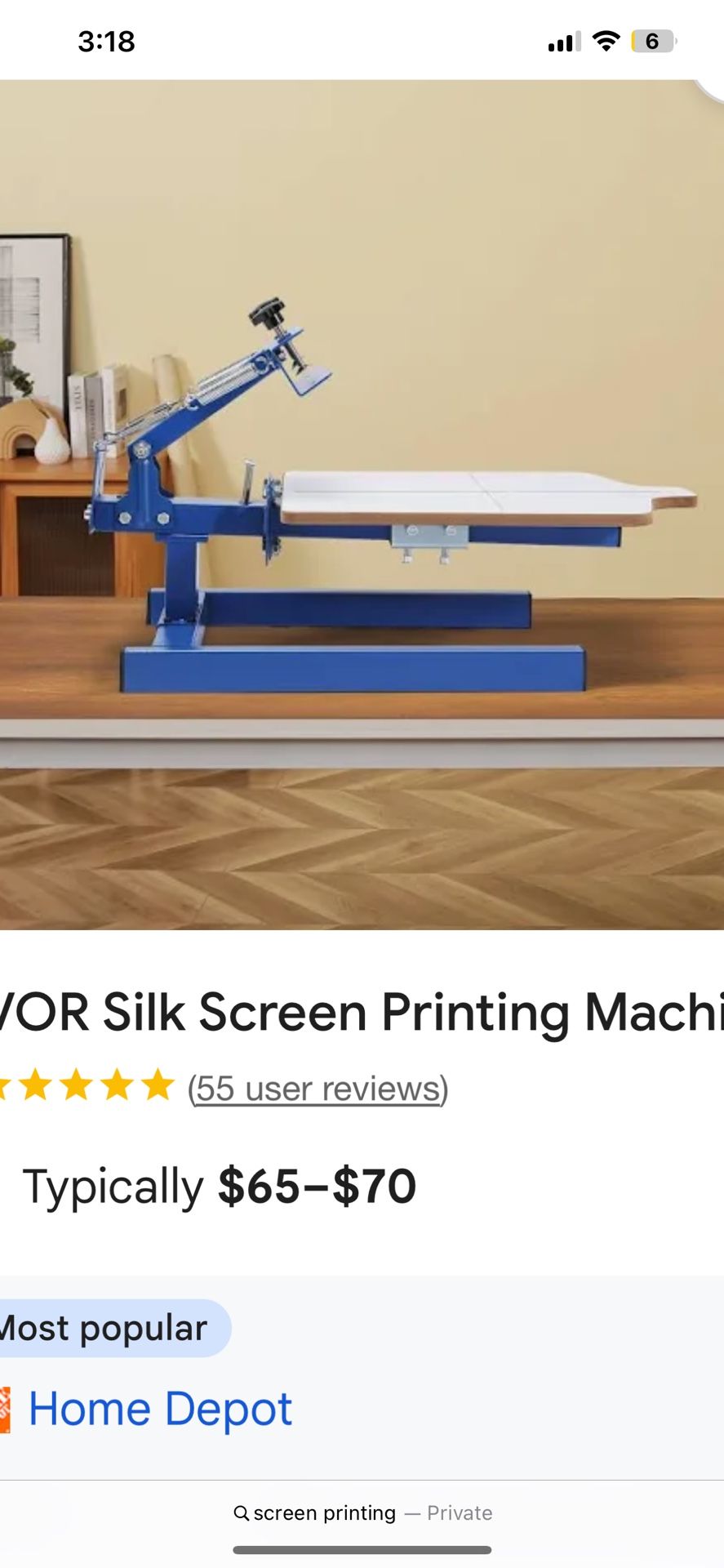 Screen Printing 4 Sections