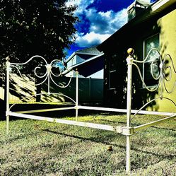 Antique Civil War, Full Size Iron Bed, Strong! Just Significantly Lowered Price To Sell Fast!