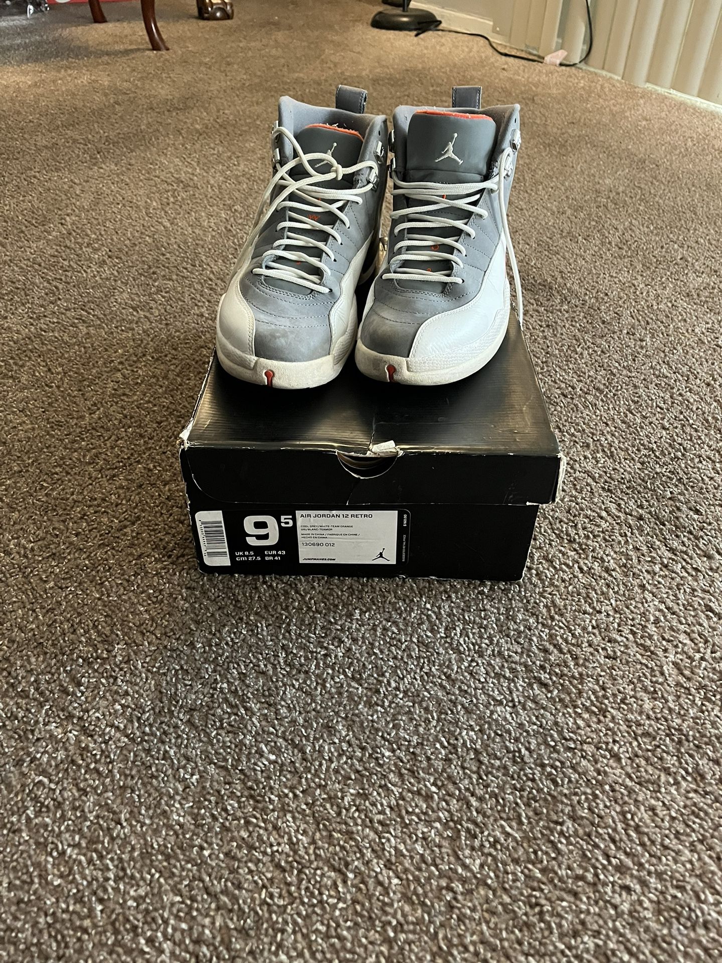 Jordan 12 Retro Cool Grey 9.5