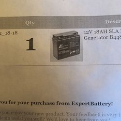 12 Volt 18 AH SLA Battery for Briggs Stratton Generator