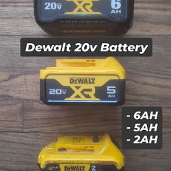 Dewalt 20v XR Batteries