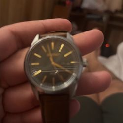 Seiko Watch for Men - Essentials - Date Calendar, Leather Bracelet, 100m Water-Resistant