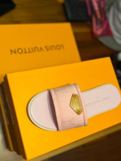 Louis Vuitton Pink Monogram Slide Sandals