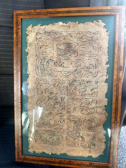 vintage Mayan souvenir painting