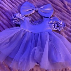 3 Month Baby  Purple Dress