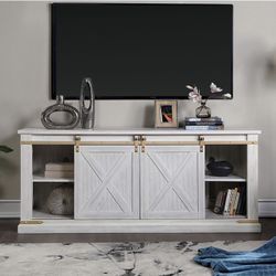 TV console 72” Antique White Rustic Farmhouse Style 72.0W x 29.7H x 20.0D $500