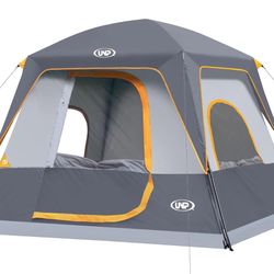 Portable Cabin Tent, Camping Tent 4-Person Easy Set Up, Waterproof with Top Rainfly for Outdoor Camping/Hiking