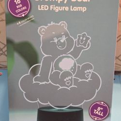 Care Bears Grumpy Bear LED Lamp 16 RGB Colors with Remote & 4 Color Modes 8"