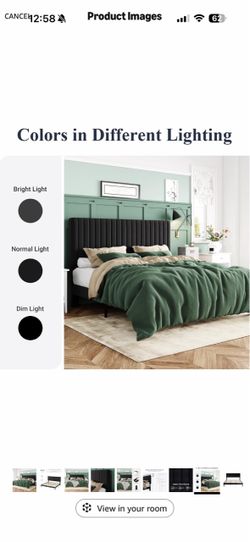 Black velvet king size bed frame